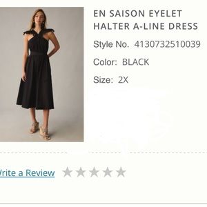 Anthropologie En Saison black dress